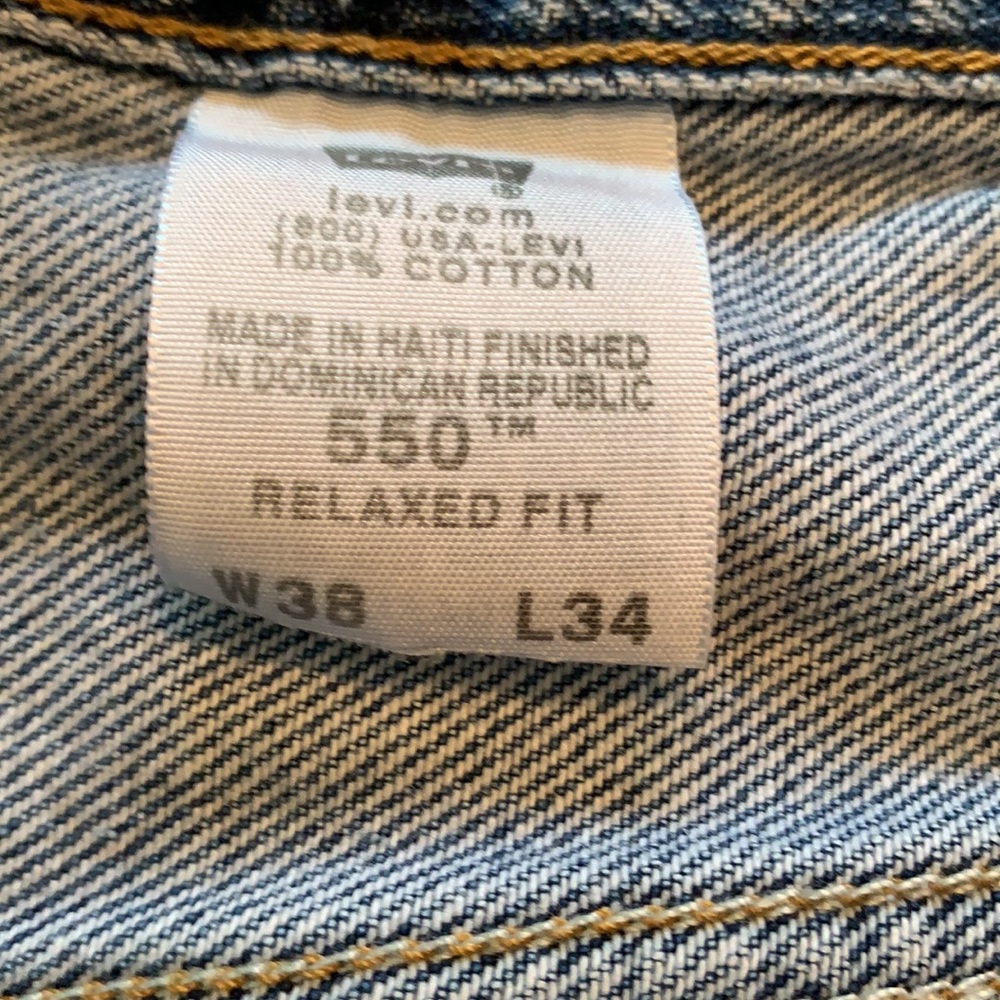 Levi Strauss & Co. Blue Denim Jeans 550 - Relaxed - Picture 7 of 7